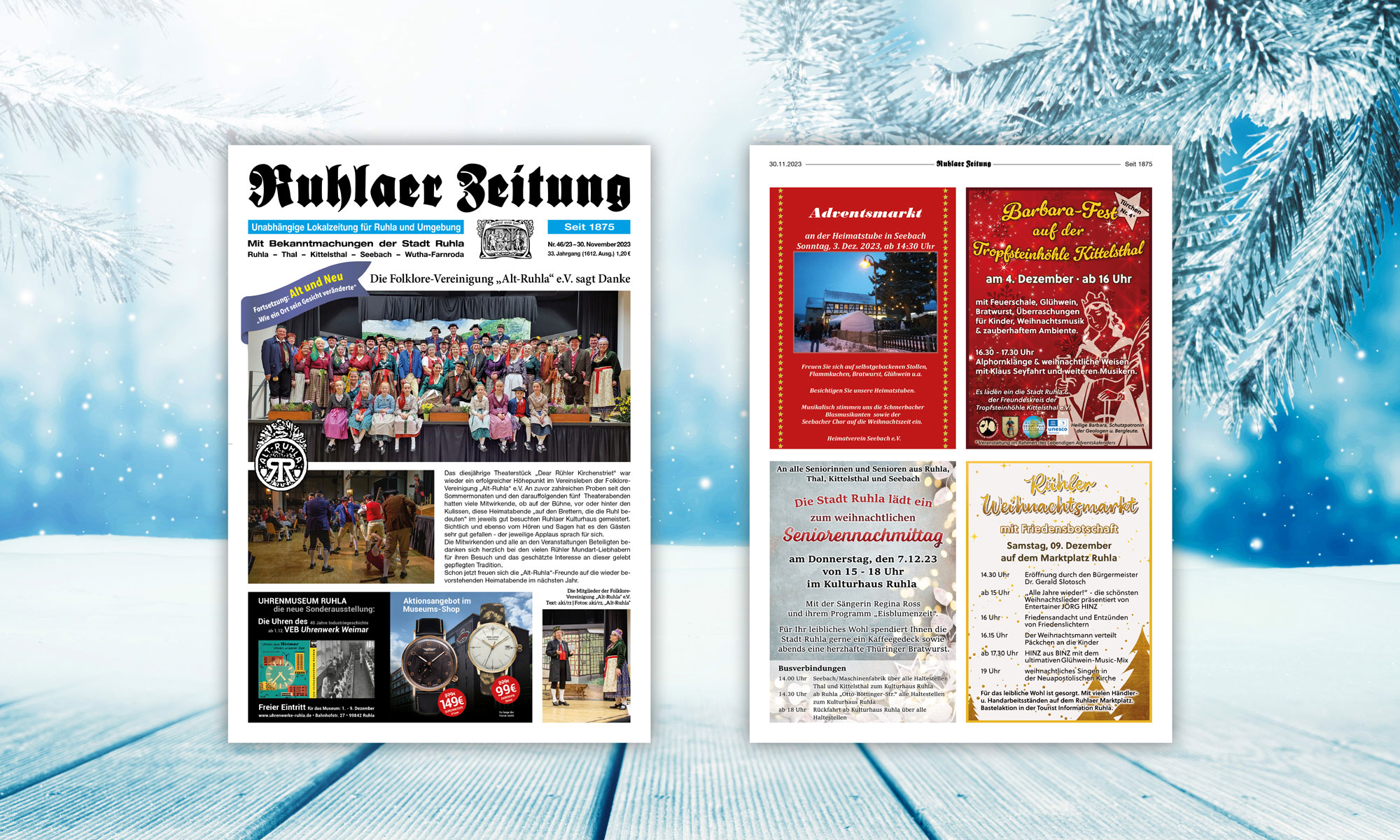 „Ruhlaer Zeitung“ Ausgabe 46/2023 überall erhältlich