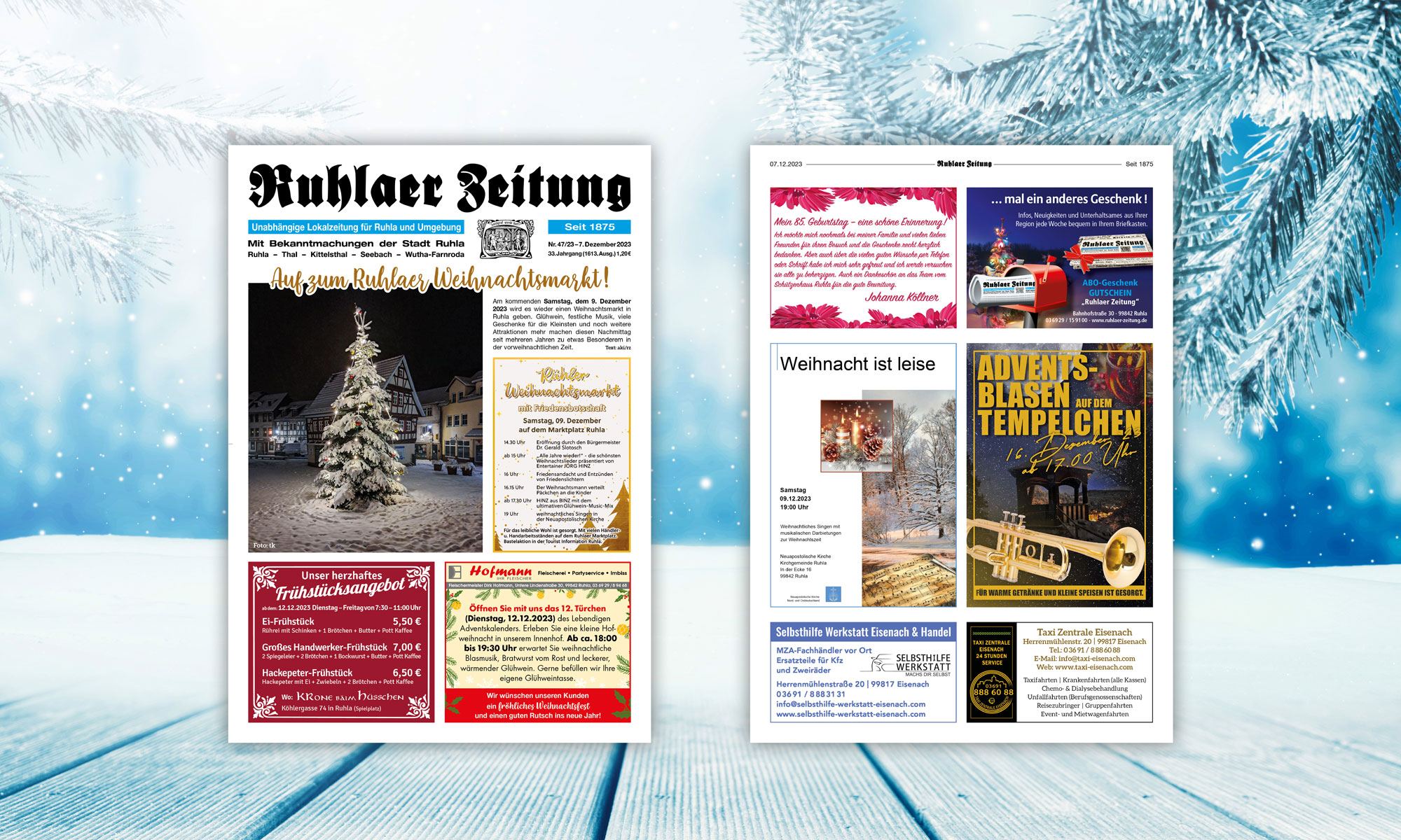 „Ruhlaer Zeitung“ Ausgabe 47/2023 überall erhältlich