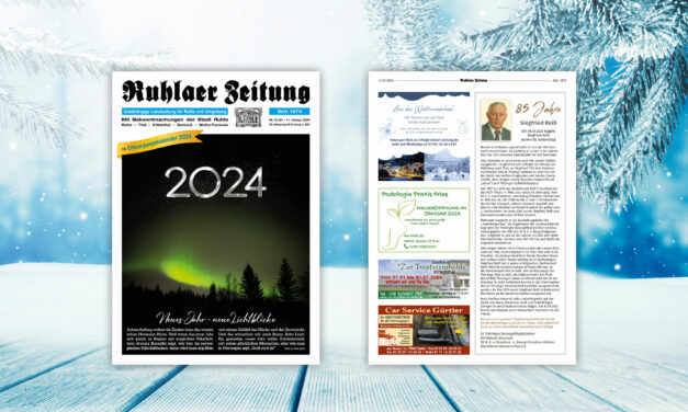 „Ruhlaer Zeitung“ Ausgabe 01/2024 überall erhältlich