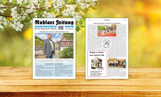 „Ruhlaer Zeitung“ Ausgabe 15/2024 <br>überall erhältlich