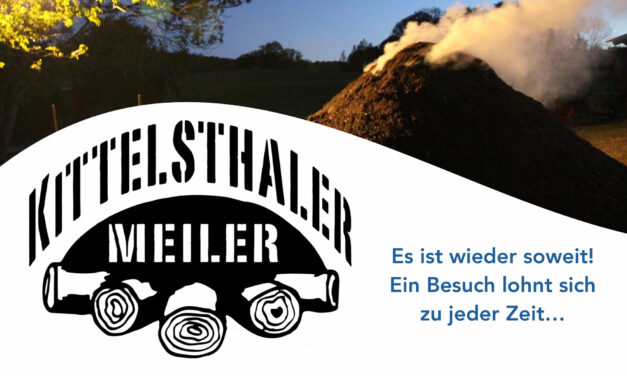Der Holzkohlemeiler brennt wieder in Kittelsthal