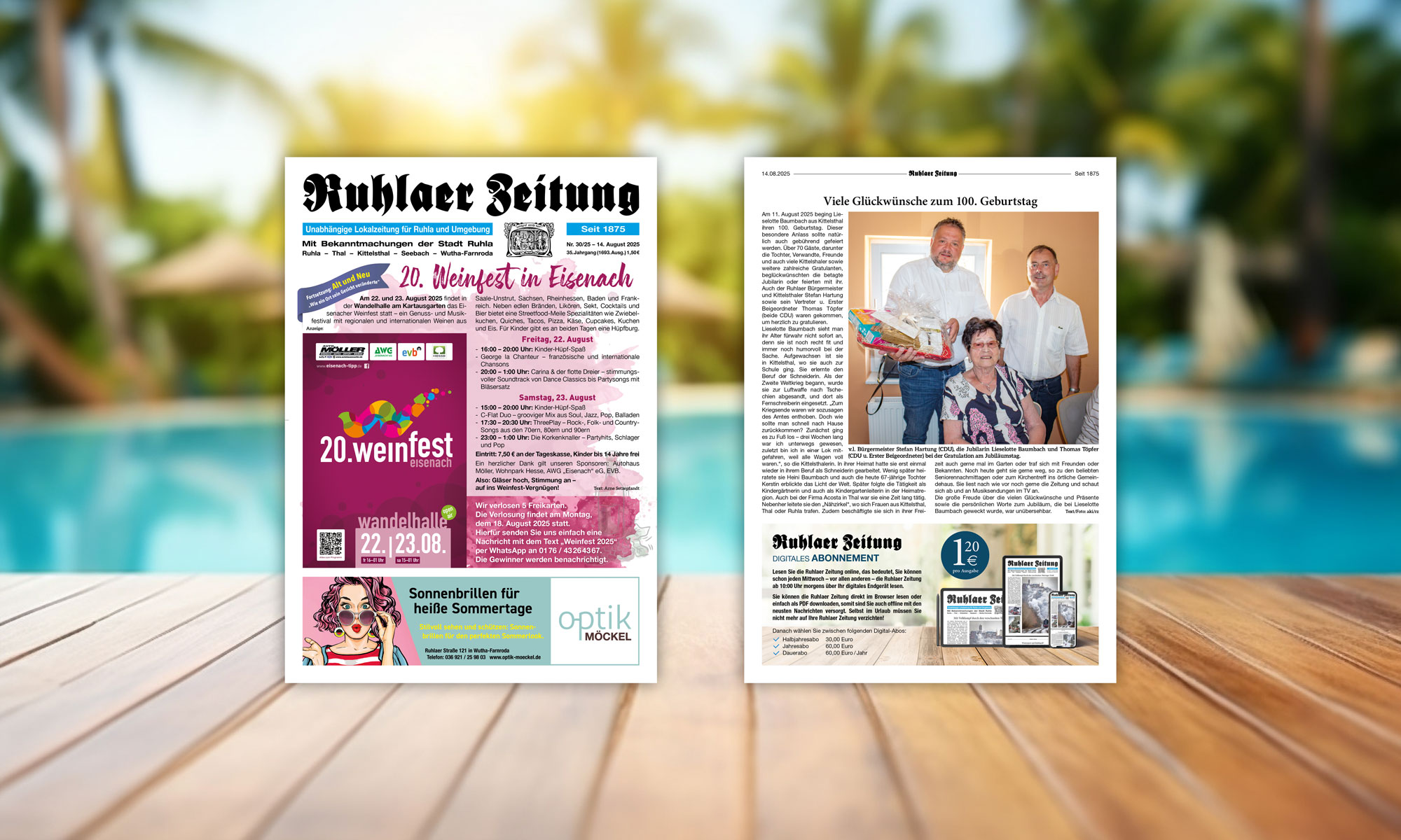 „Ruhlaer Zeitung“ Ausgabe 30/2025 <br>überall erhältlich