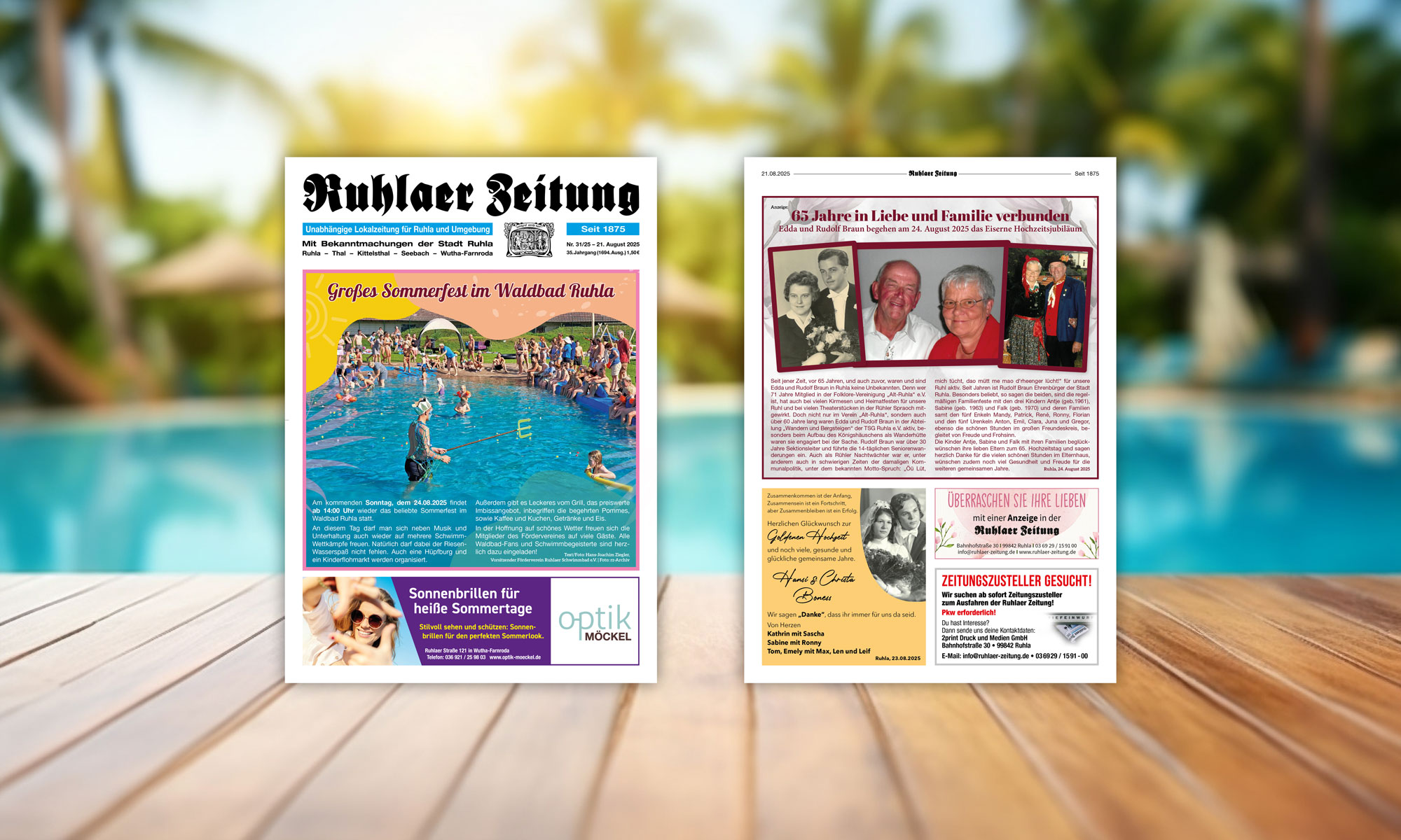 „Ruhlaer Zeitung“ Ausgabe 31/2025 <br>überall erhältlich