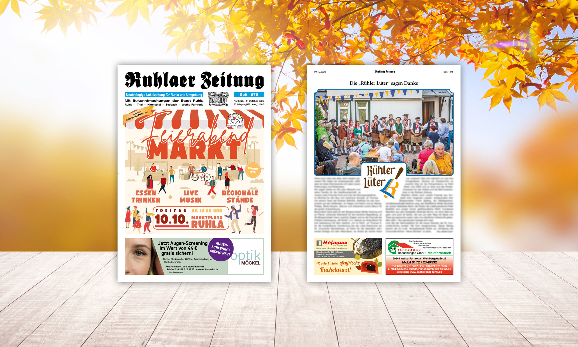 „Ruhlaer Zeitung“ Ausgabe 38/2025 <br>überall erhältlich