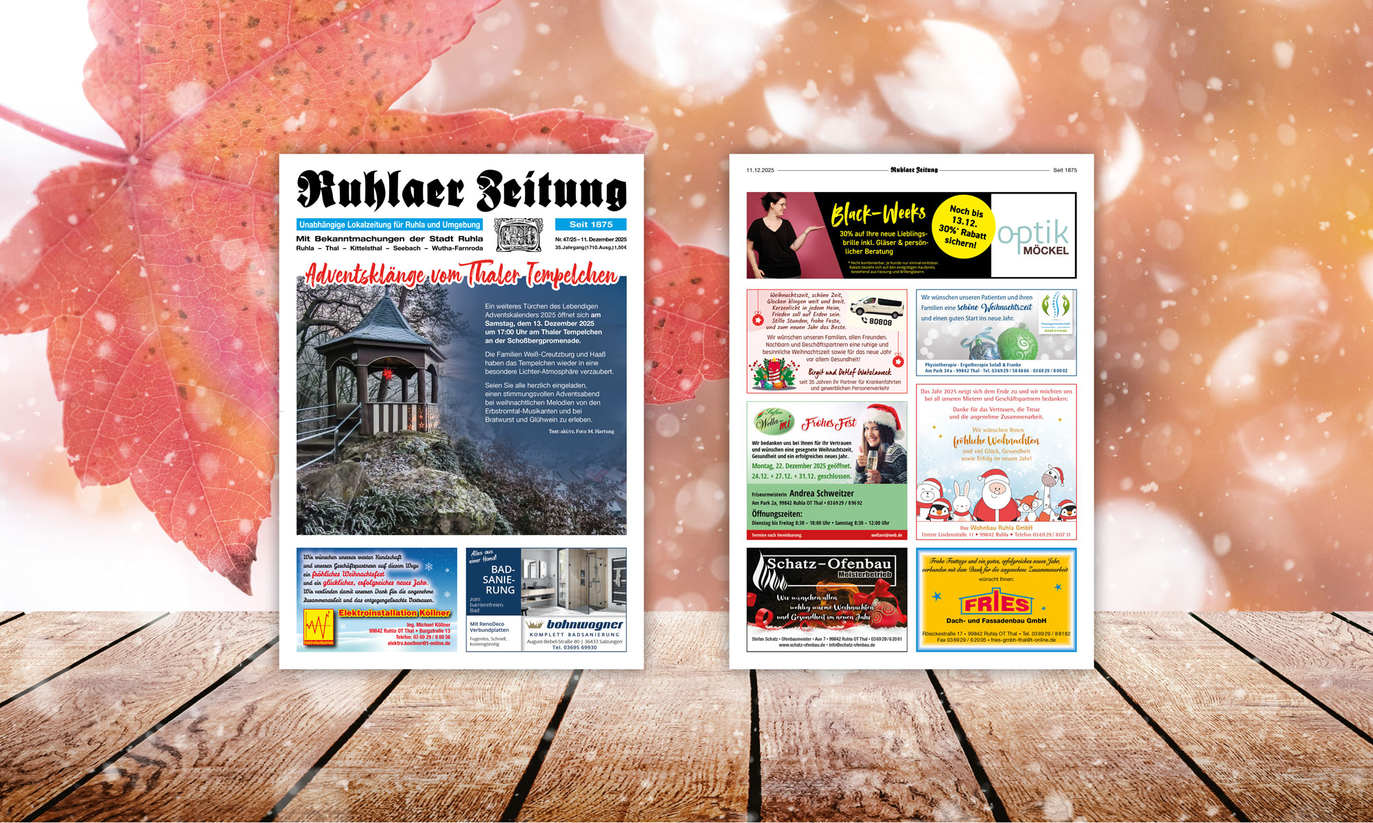 „Ruhlaer Zeitung“ Ausgabe 47/2025 <br>überall erhältlich