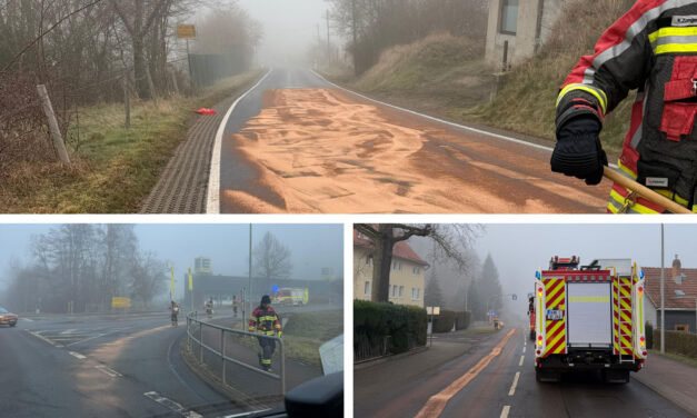Ausgedehnte Ölspuren im Erbstromtal