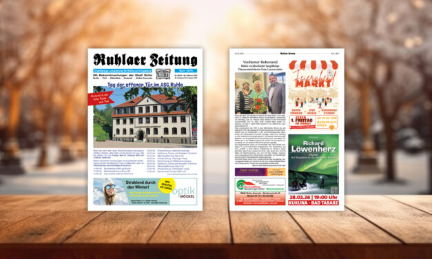 „Ruhlaer Zeitung“ Ausgabe 08/2026 <br>überall erhältlich