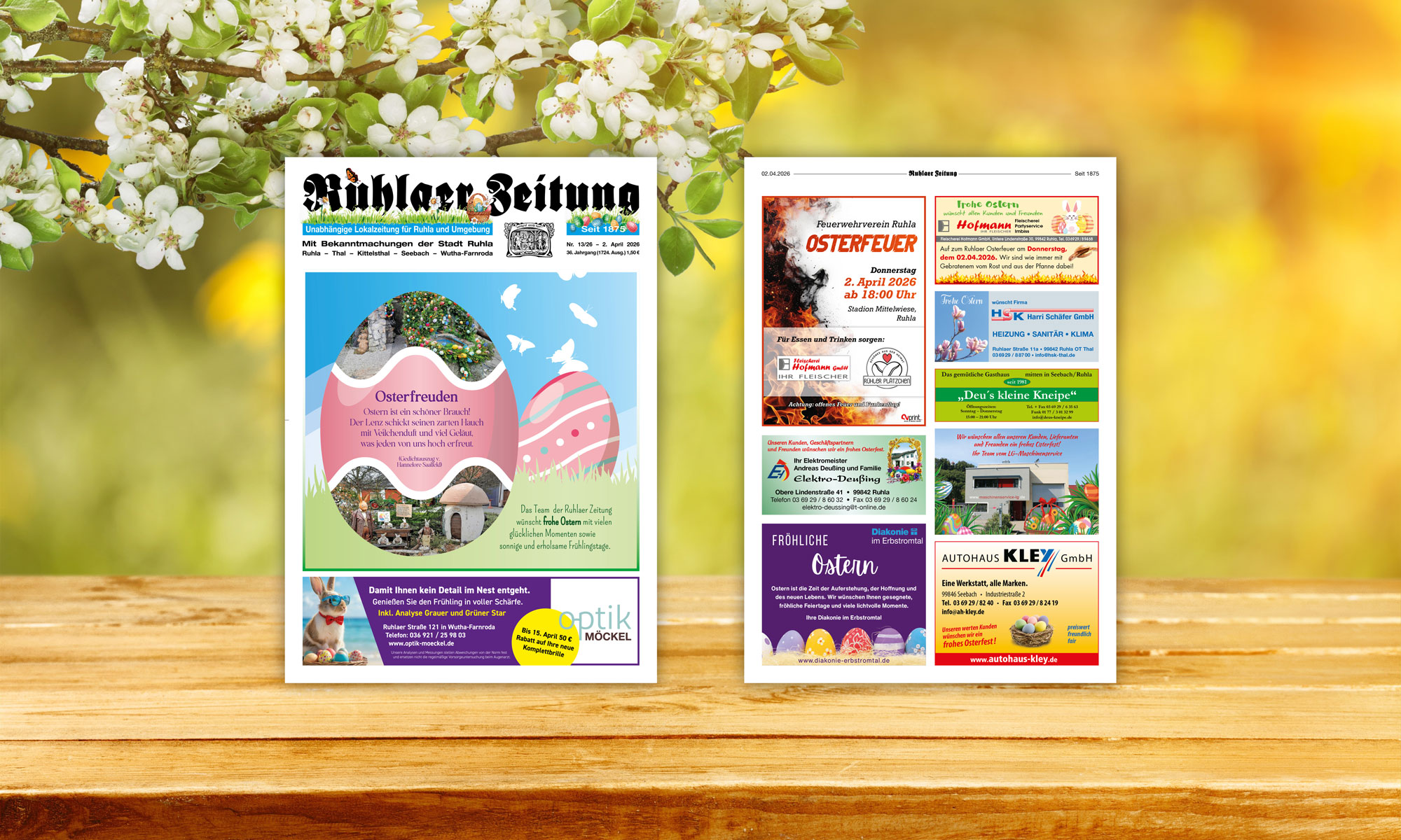 „Ruhlaer Zeitung“ Ausgabe 13/2026 <br>überall erhältlich