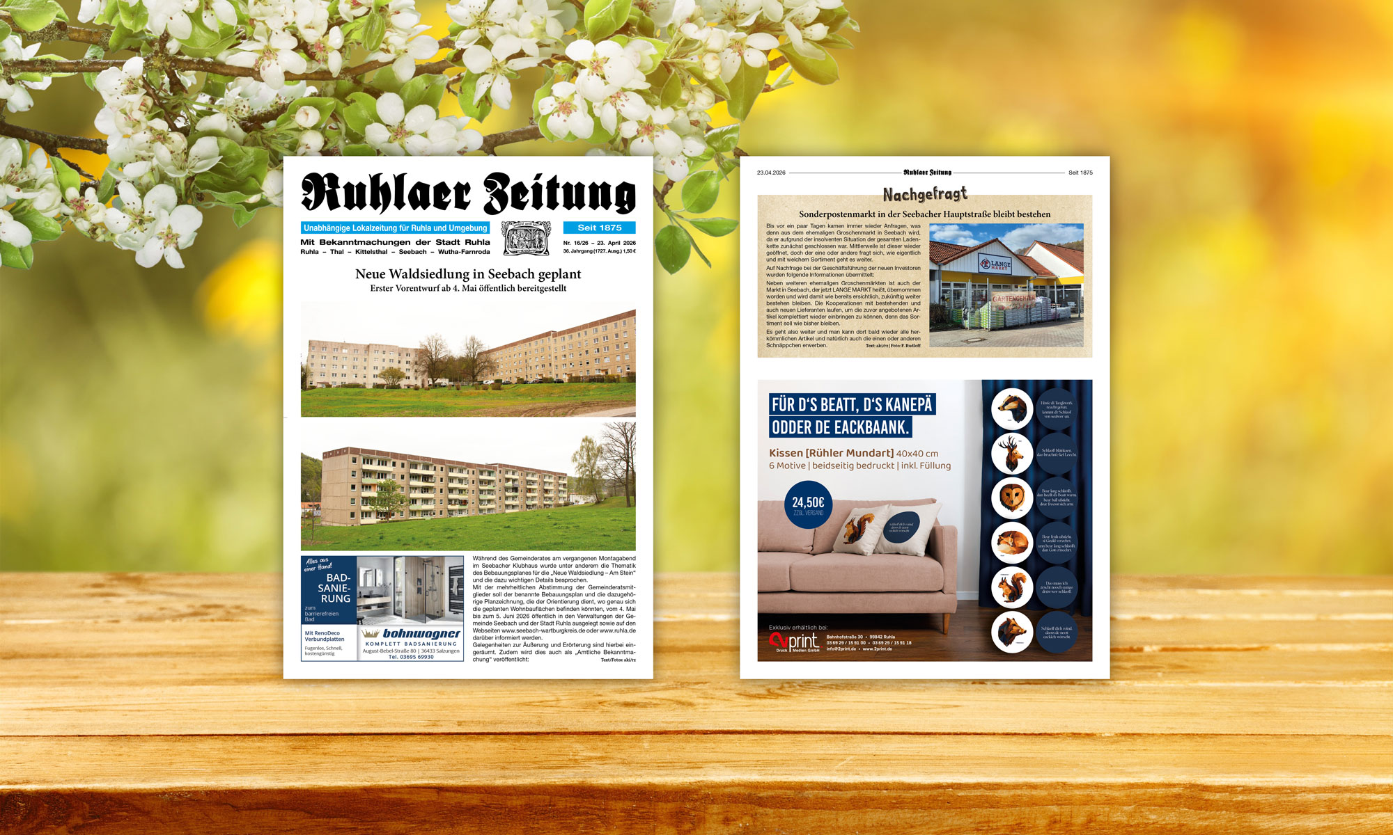 „Ruhlaer Zeitung“ Ausgabe 16/2026 <br>überall erhältlich