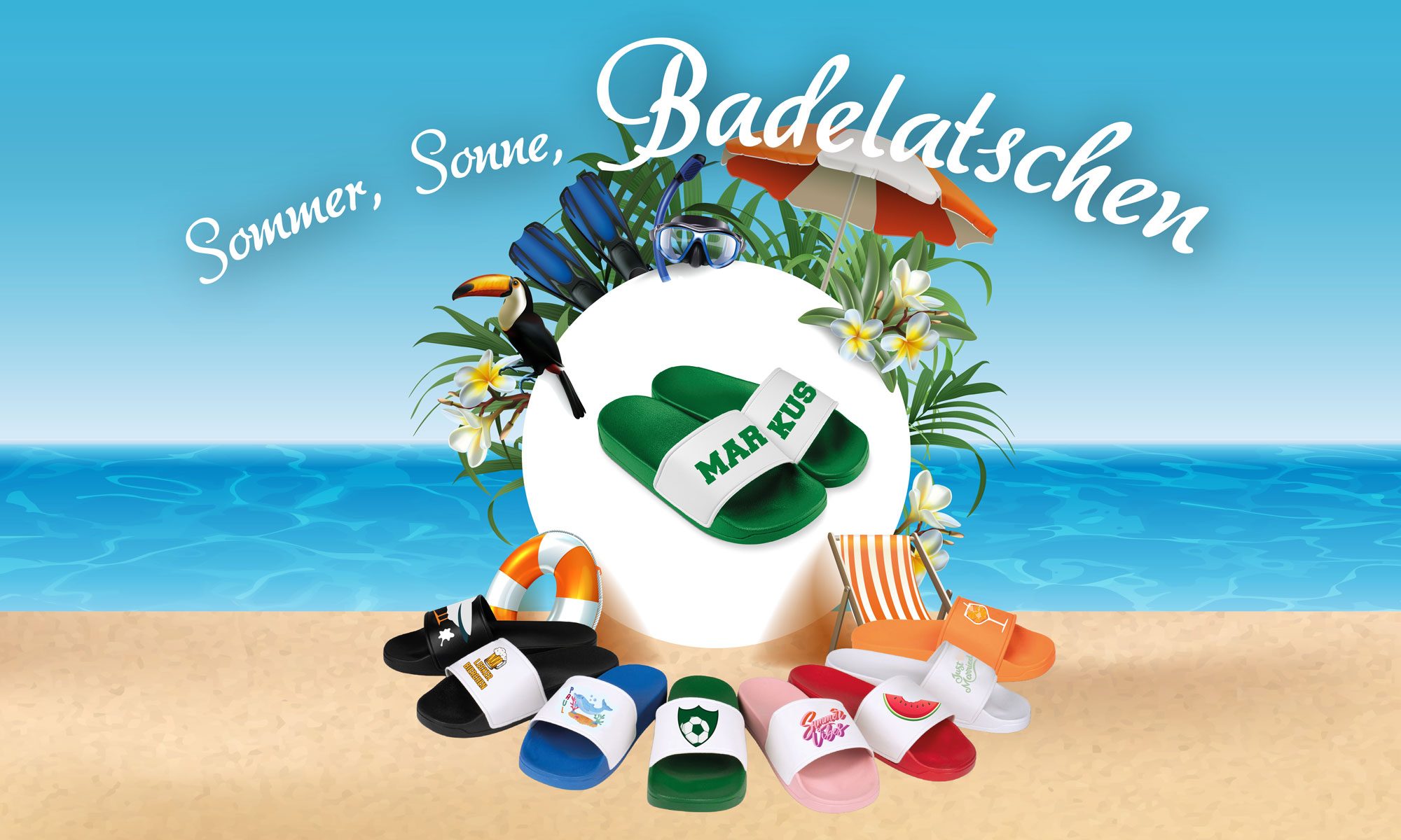 Sommer, Sonne, Badelatschen