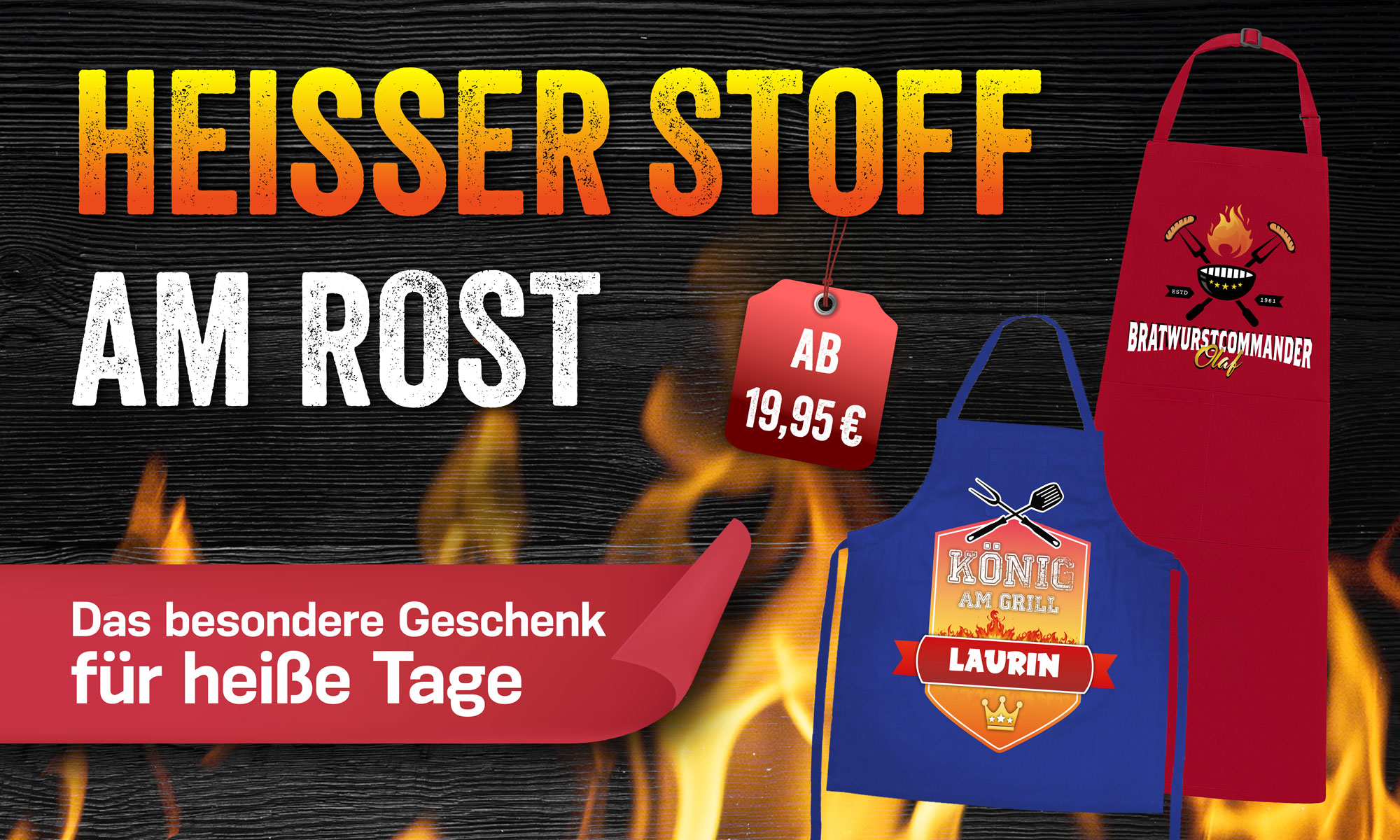 Heißer Stoff am Rost