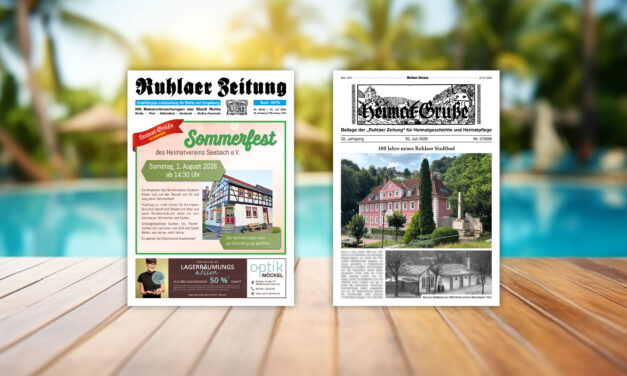 „Ruhlaer Zeitung“ Ausgabe 28/2026 <br>überall erhältlich