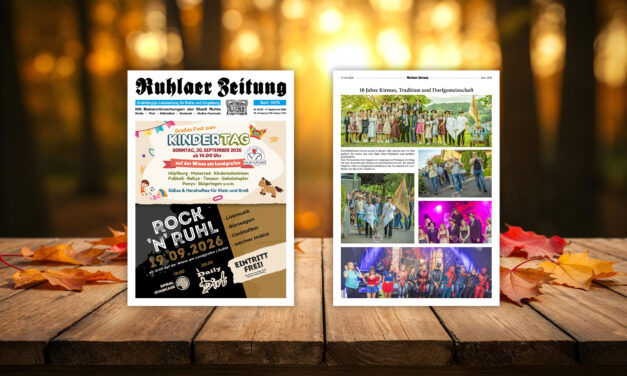 „Ruhlaer Zeitung“ Ausgabe 35/2026 <br>überall erhältlich