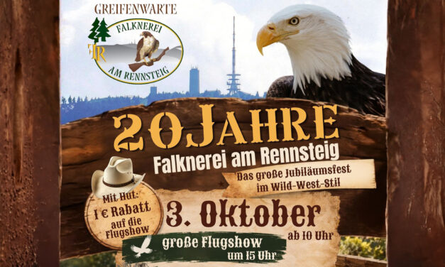20 Jahre Falknerei am Rennsteig – feiert mit uns!